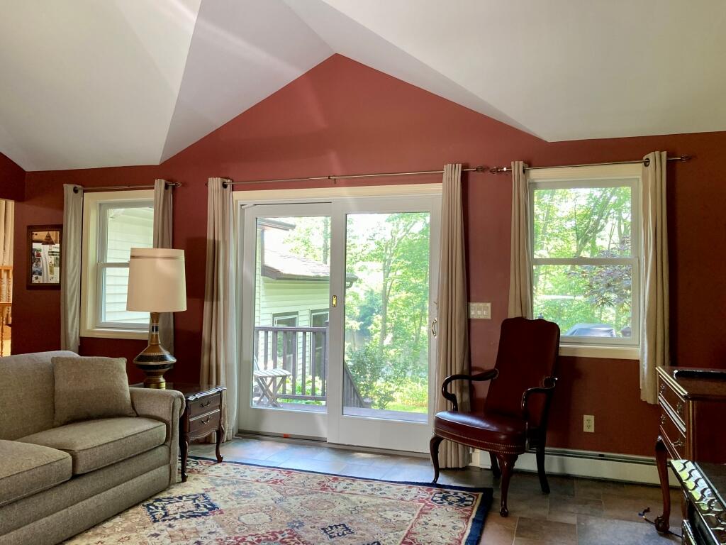 66 Old Falls Pond Road Alfred, ME 04002 - Photo 7 of 39 Living Room with deck off sliding door