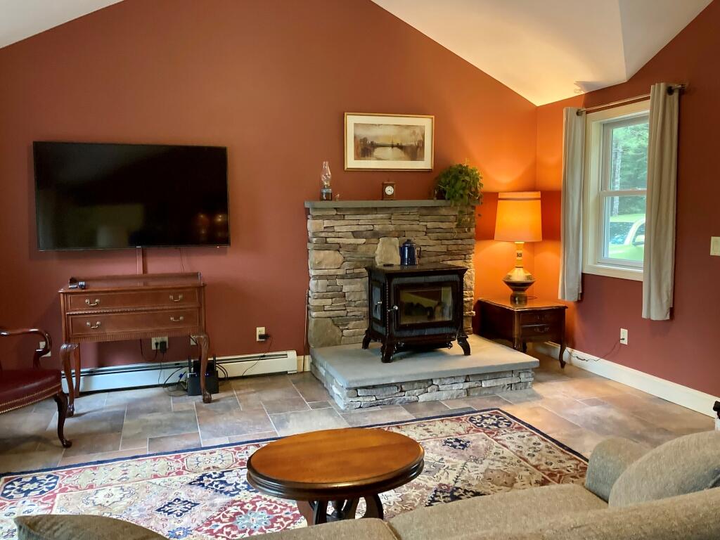 66 Old Falls Pond Road Alfred, ME 04002 - Photo 9 of 39 Living Room with Wood stove