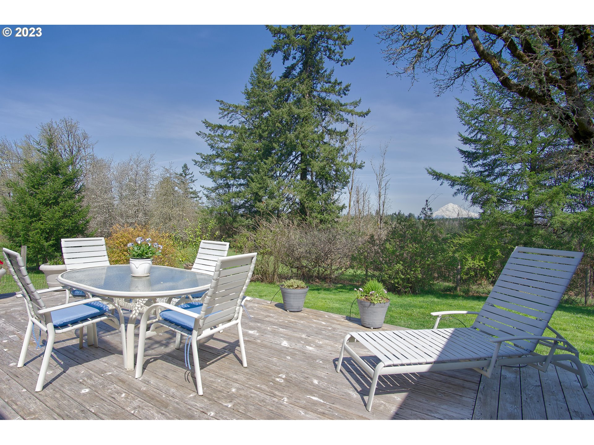 18950 South Ridge Road Oregon City, OR 97045 - Photo 18 of 27 a view of a backyard with furniture