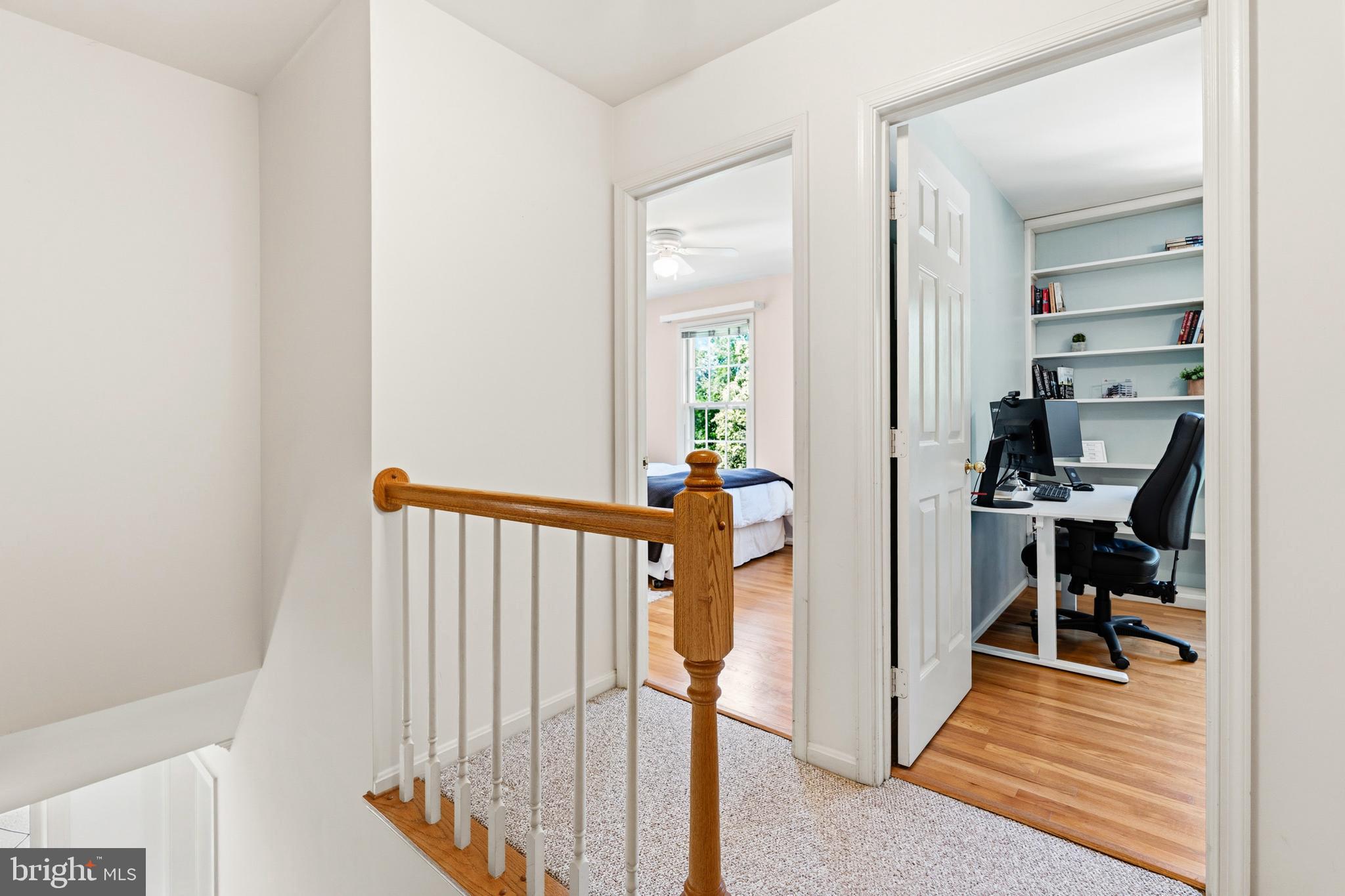 6518 Milva Lane Springfield, VA 22150 - Photo 23 of 55 Upper-level hallway with an open and airy layout