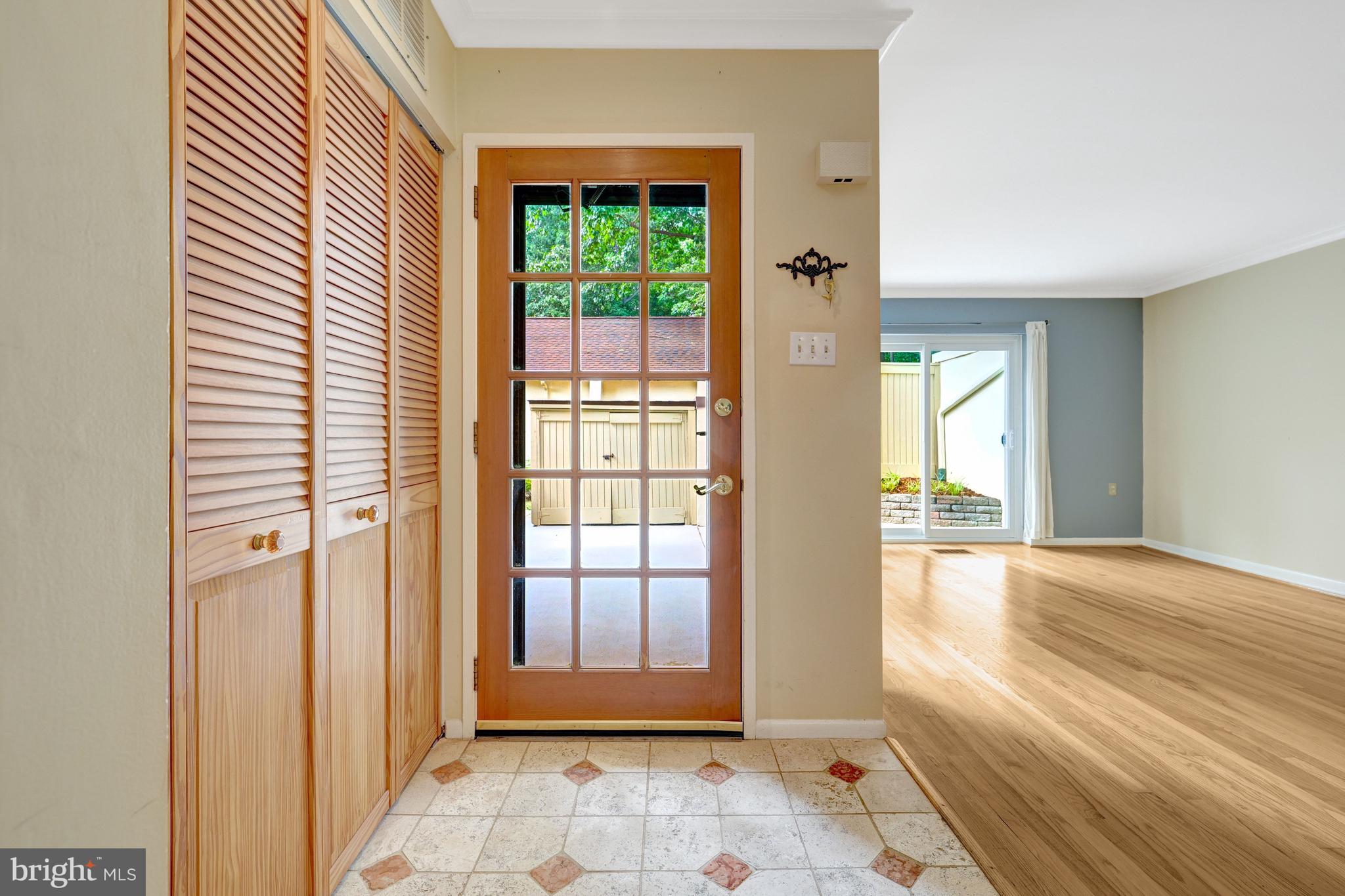 Front foyer with coat closet.