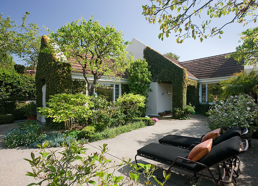 1172 Hill Road Santa Barbara, CA 93108 - Photo 3 of 10 a view of backyard with outdoor seating and flowers