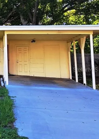 a view of an outdoor space and a yard
