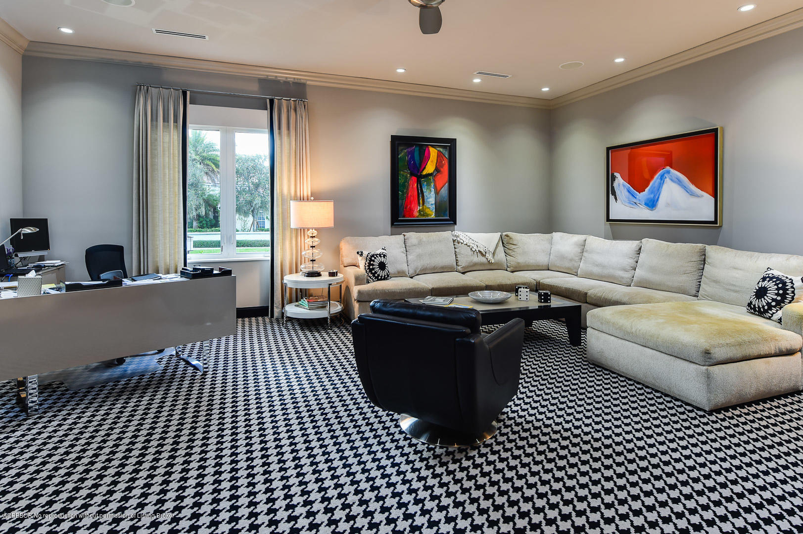 1620 Lands End Road Manalapan, FL 33462 - Photo 8 of 18 a living room with furniture a large window and wooden floor