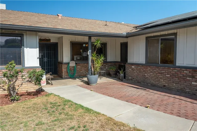 a view of a entryway door front of house