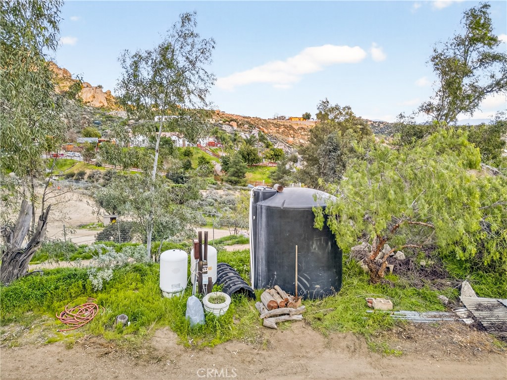 31300 Ruth Lane Homeland, CA 92548 - Photo 10 of 71 a view of a garden with a bench and trees