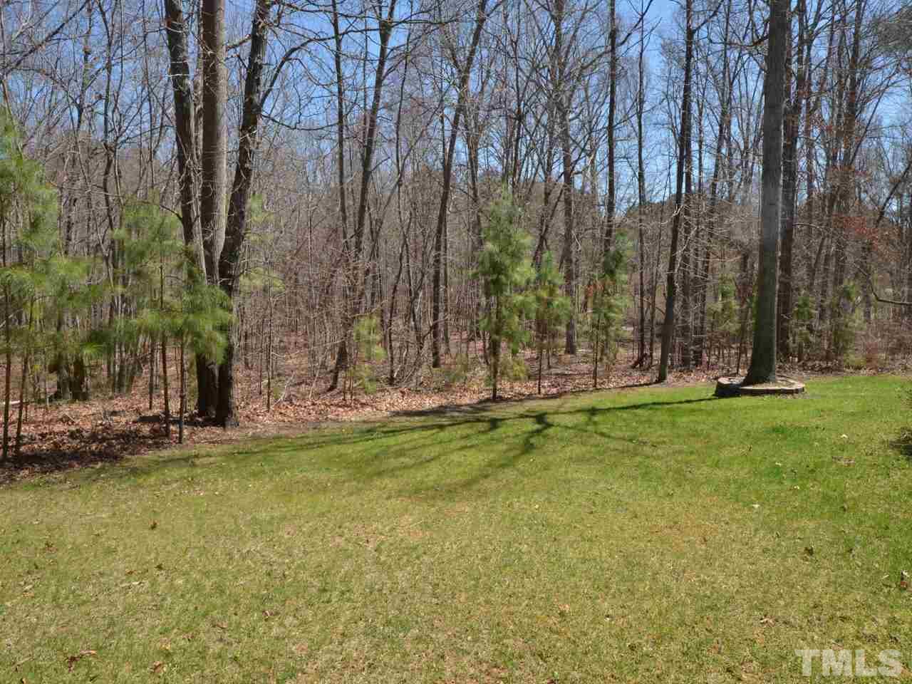812 Nowell Ridge Road Raleigh, NC 27607 - Photo 18 of 21 a backyard of a house with lots of green space and fountain