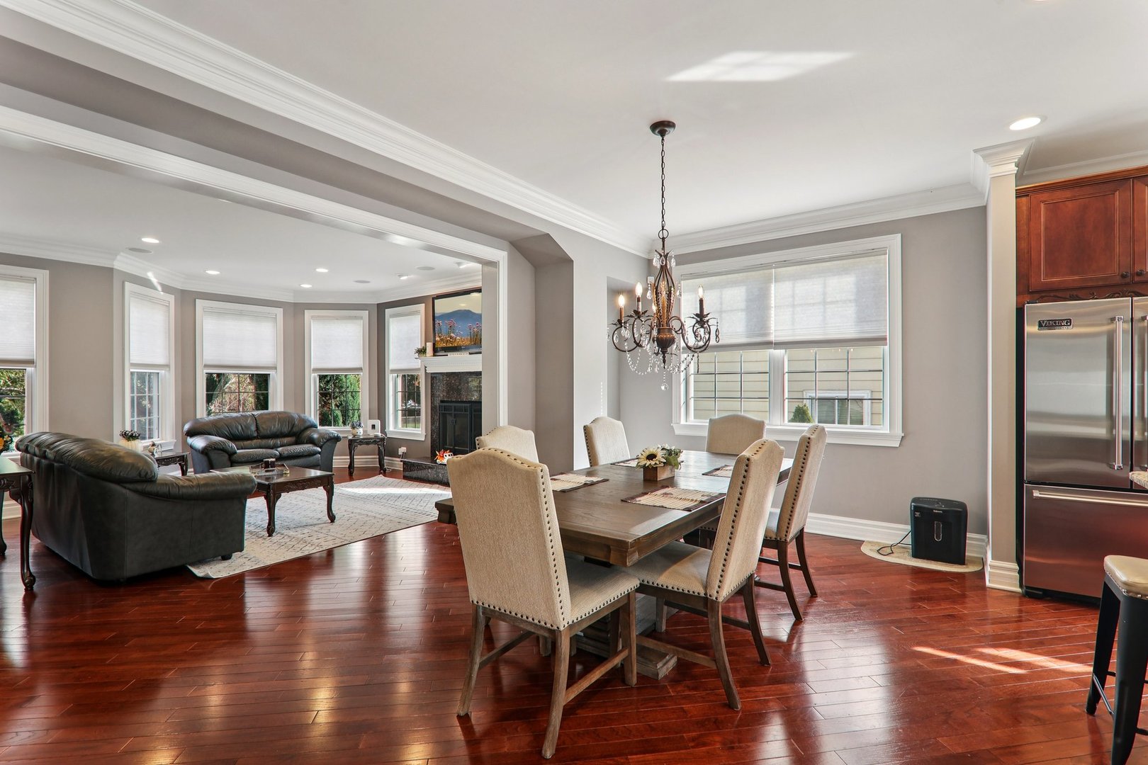 124 Hubbard Court Wauconda, IL 60084 - Photo 10 of 47 a view of a dining room with furniture window and wooden floor
