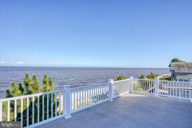 a view of a balcony with an outdoor space
