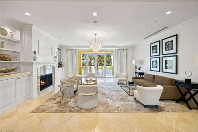 a view of a swimming pool with a lake view