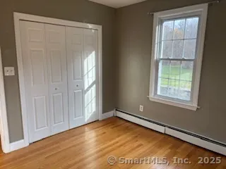 an empty room with window
