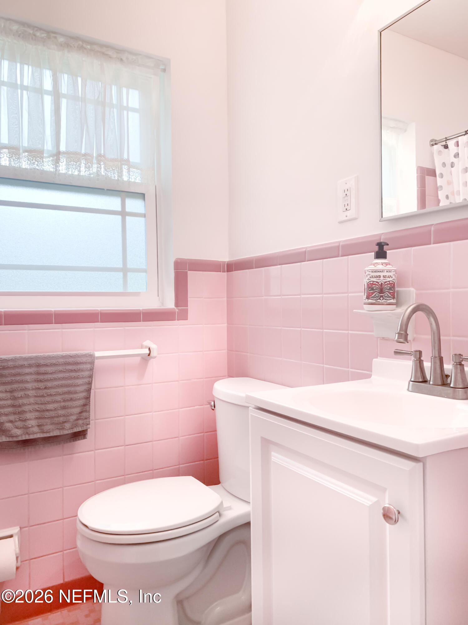 161 Southwest Jasmine Avenue Keystone Heights, FL 32656 - Photo 29 of 47 a bathroom with a sink a toilet and a mirror