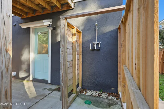 a backyard of a house