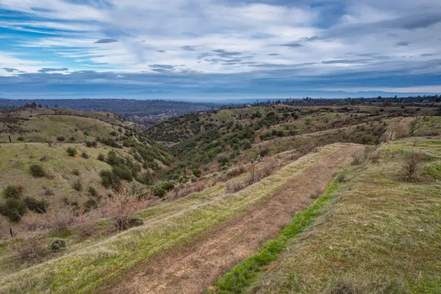 a view of a city with a mountain
