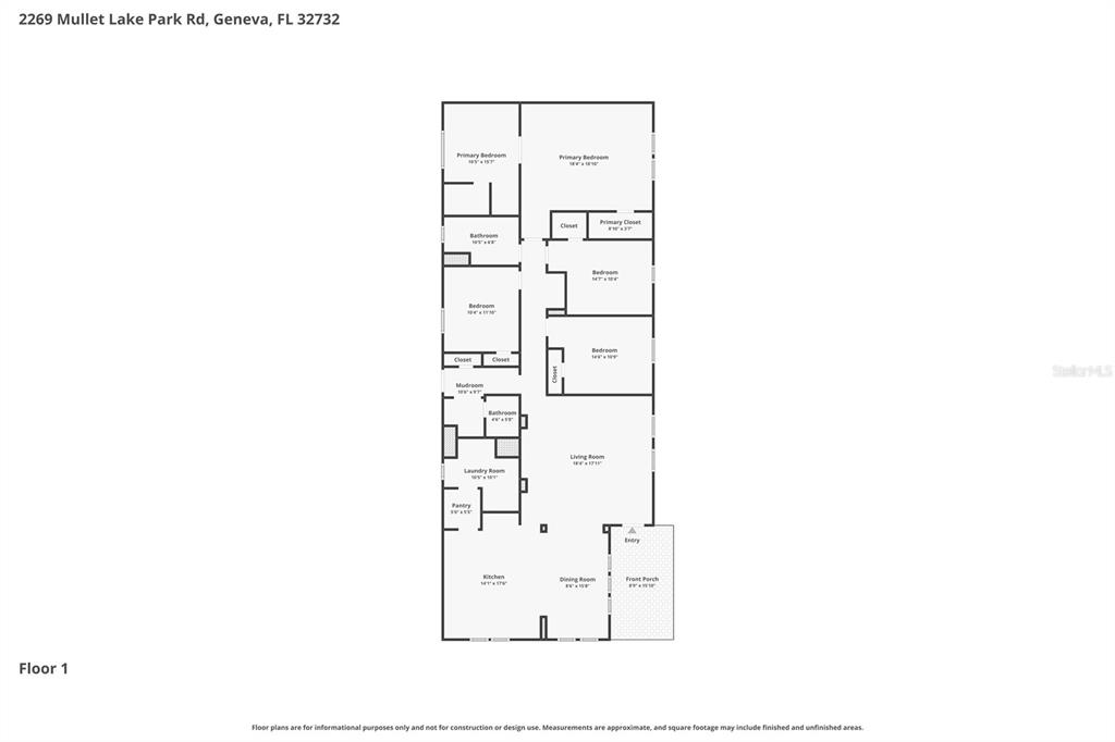 2269 Mullet Lake Park Road Geneva, FL 32732 - Photo 4 of 76 a picture of a room with a white wall and a large window