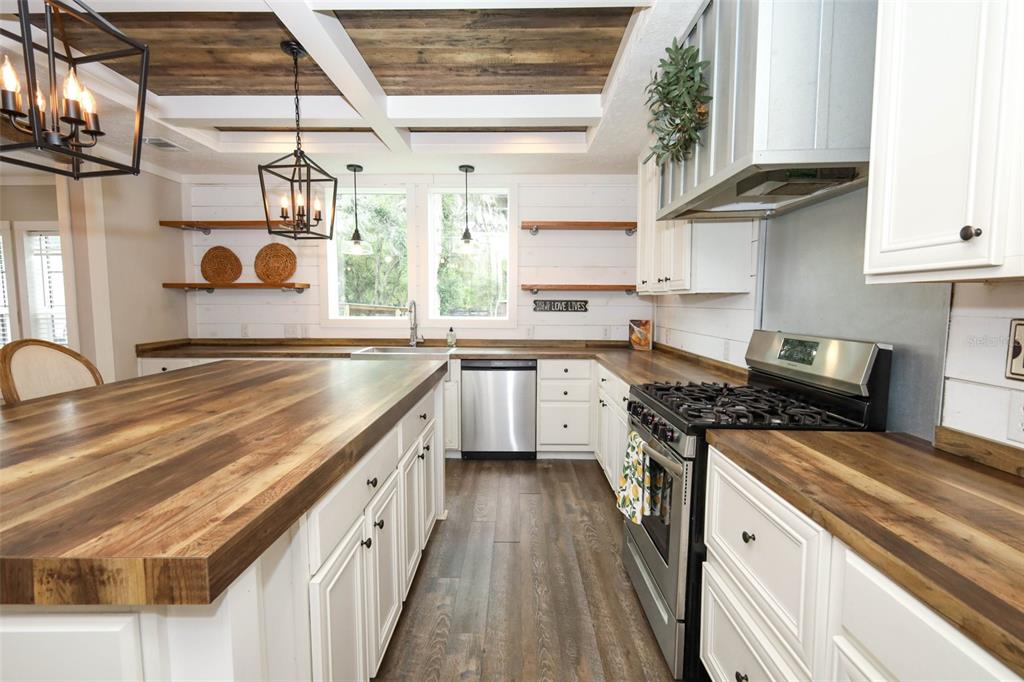 2269 Mullet Lake Park Road Geneva, FL 32732 - Photo 7 of 76 a kitchen with stainless steel appliances granite countertop a stove and a sink
