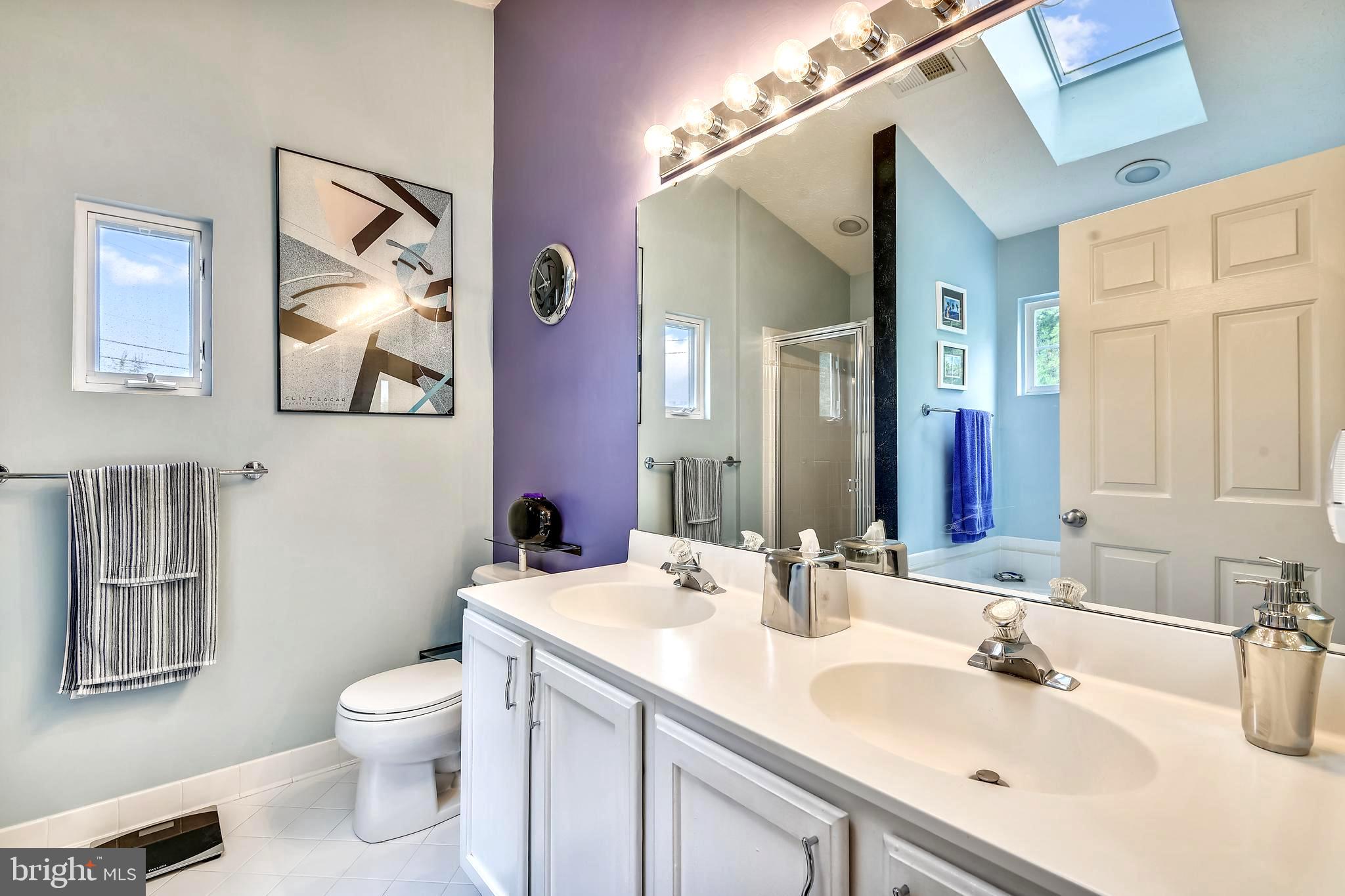 1401 Bretton View Road Annapolis, MD 21409 - Photo 38 of 52 Dual Vanity Bath . Skylight & Mirror Reflections