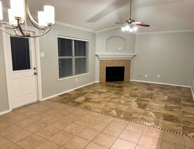 a view of a livingroom with a fireplace
