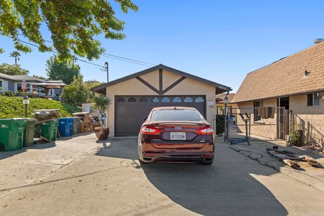 a car parked in front of house