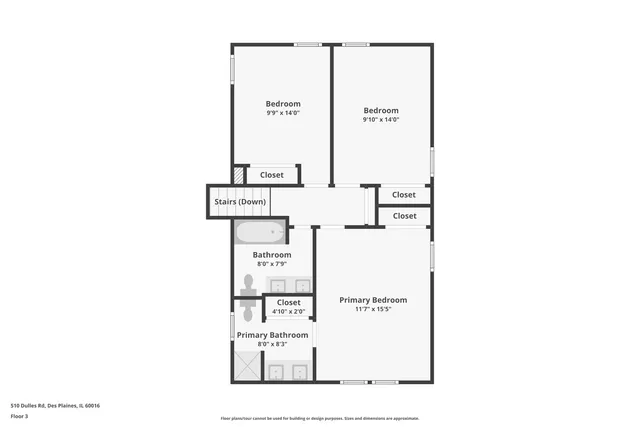 $519,000 | 510 Dulles Road, Des Plaines, IL 60016