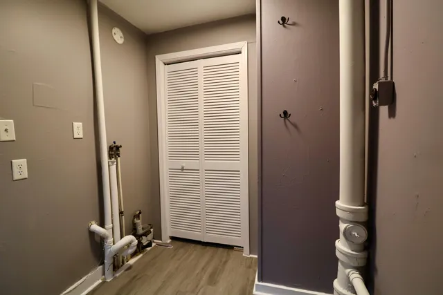 a view of storage and utility room
