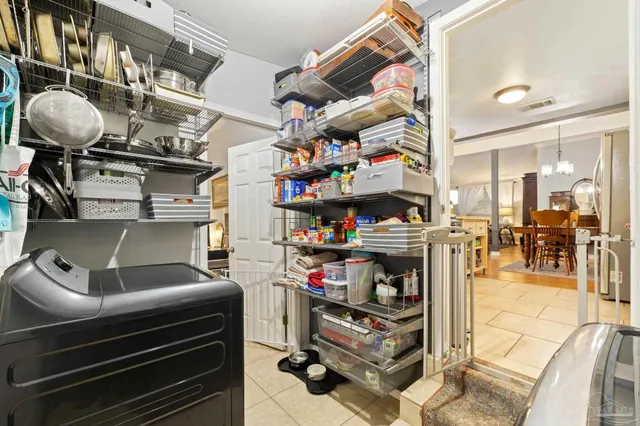 a view of storage and utility room