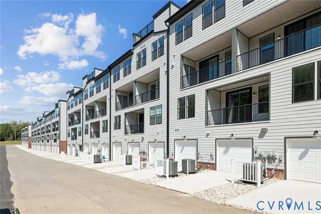 a front view of a building with street