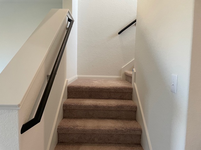 18812 Speculator Lane Elgin, TX 78621 - Photo 12 of 24 Staircase with a textured wall and carpet