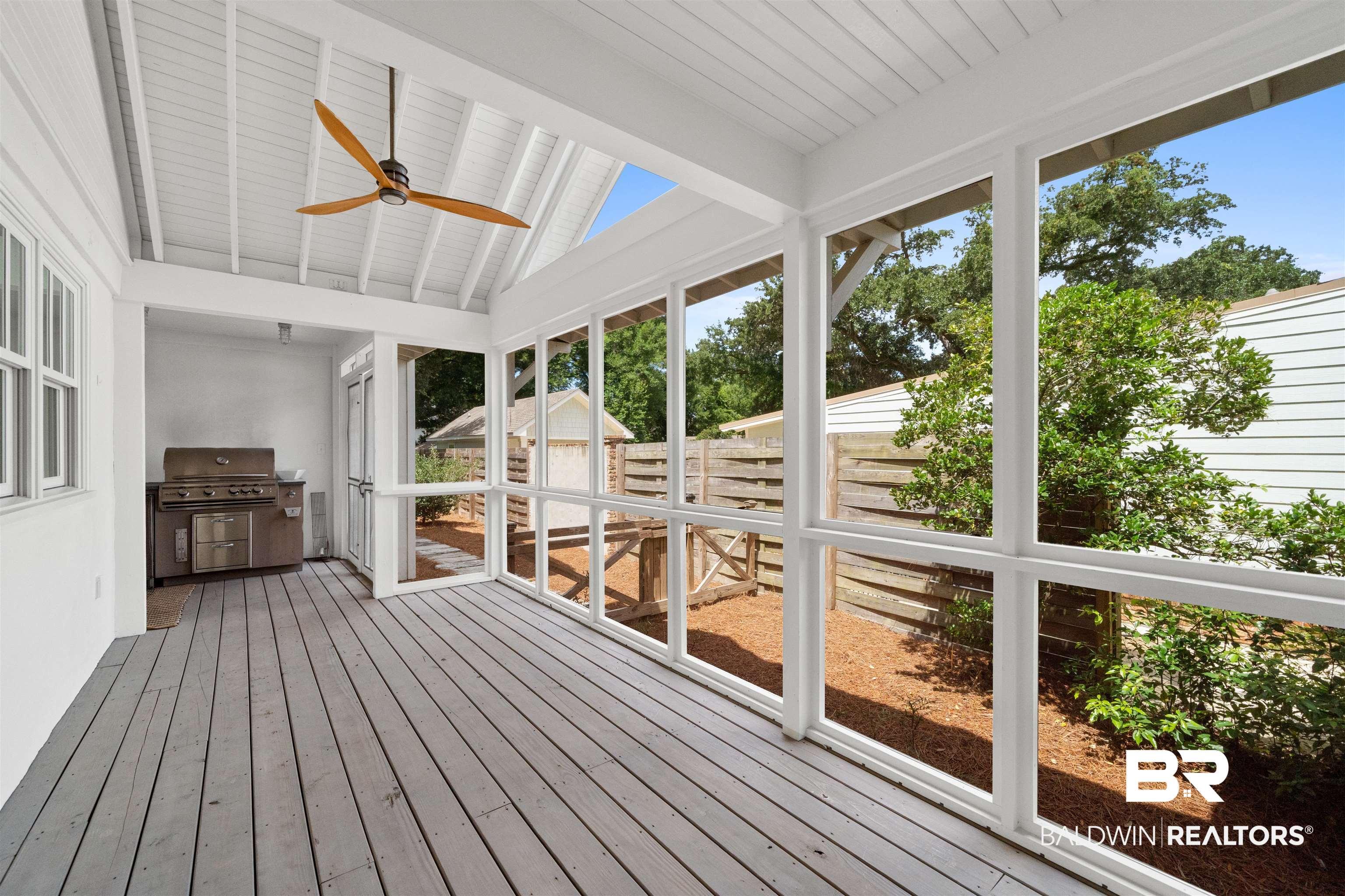 106 White Avenue Fairhope, AL 36532 - Photo 24 of 35 Unfurnished sunroom featuring a ceiling fan