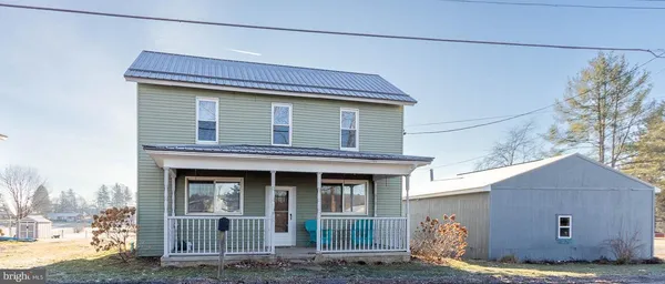 a front view of a house