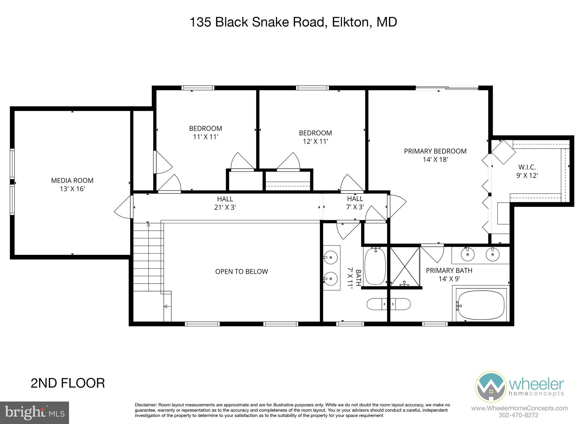 135 Blacksnake Road Elkton, MD 21921 - Photo 56 of 57 Upper level floor plan