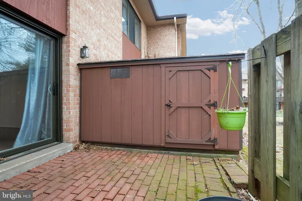 a view of a door of the house