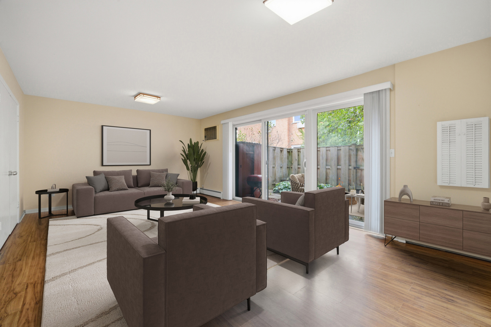 1341 Greenwillow Lane, Unit C Glenview, IL 60025 - Photo 5 of 28 a living room with furniture and large windows