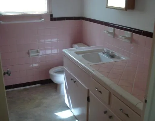 a view of a bathroom with a sink and toilet