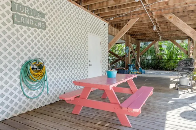 a view of outdoor space with seating