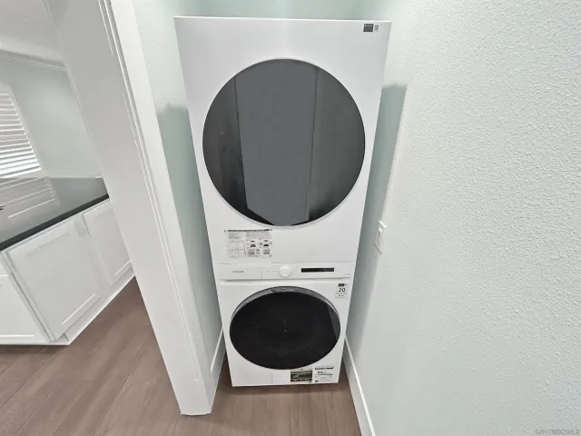 a view of a terrace with a bench