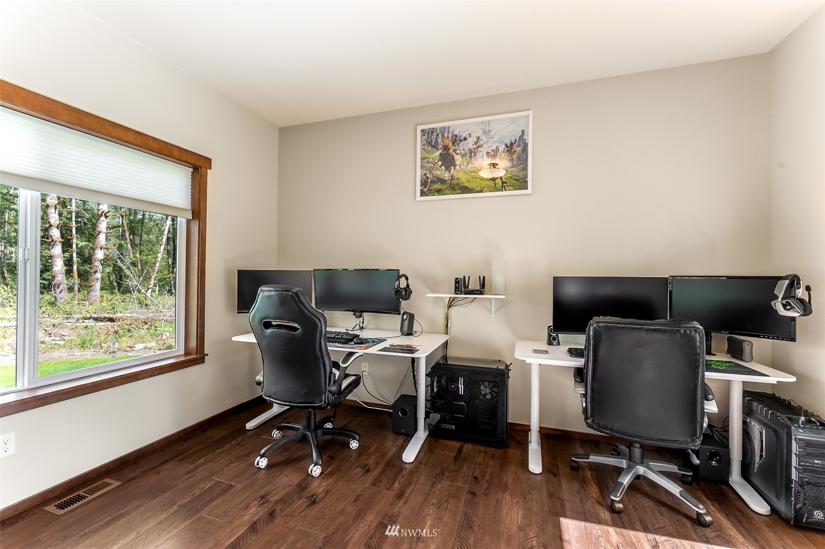 81 East Lighthouse Road Shelton, WA 98584 - Photo 18 of 28 a workspace with furniture hardwood and a window