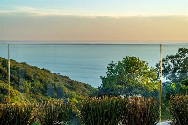 a view of an ocean and beach