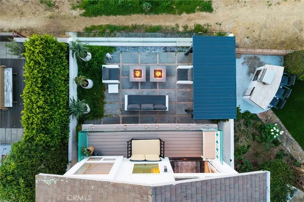an aerial view of multiple house