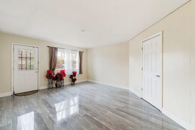 a view of a backyard with plants