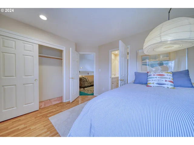 a walk in closet with window