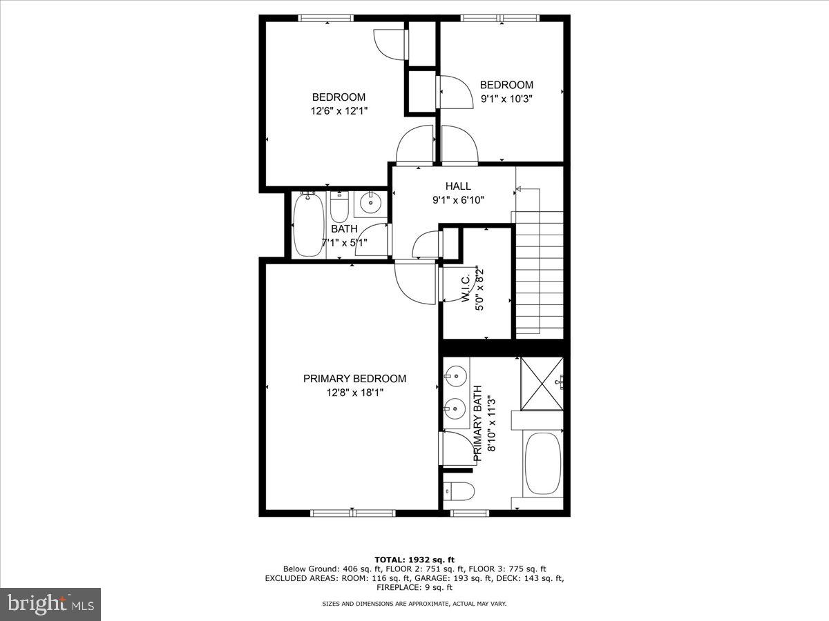 5598 Rivendell Place Frederick, MD 21703 - Photo 48 of 49 Upper Level Floor Plan
