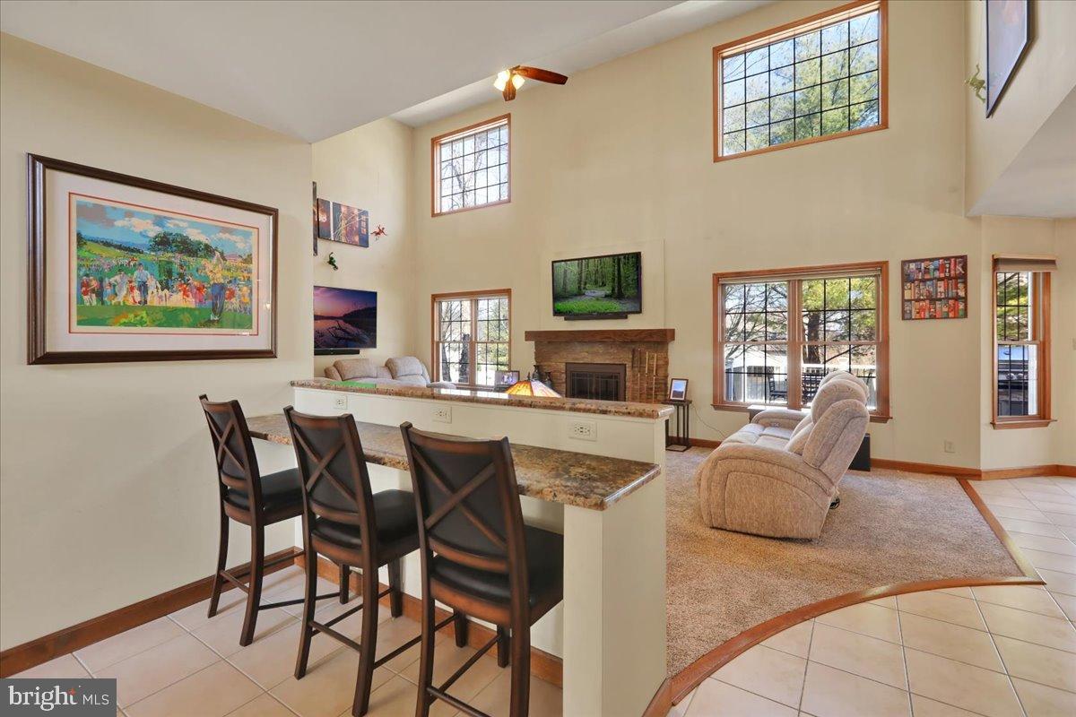23 Laura Court Sinking Spring, PA 19608 - Photo 4 of 67 a living room with furniture a flat screen tv and a fireplace