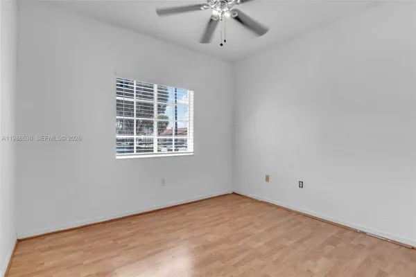 an empty room with a window