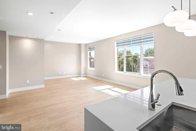 a view of a kitchen from a dining room