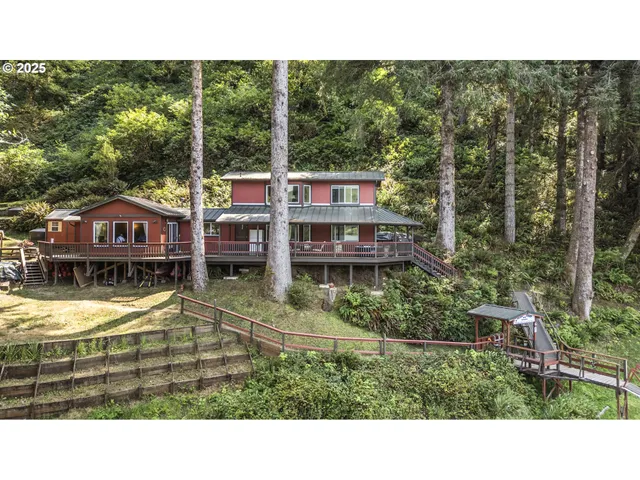 a view of a house with a balcony
