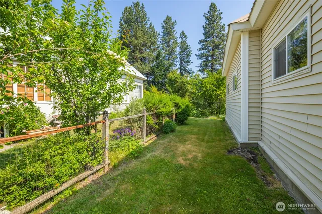 a house view with a garden space
