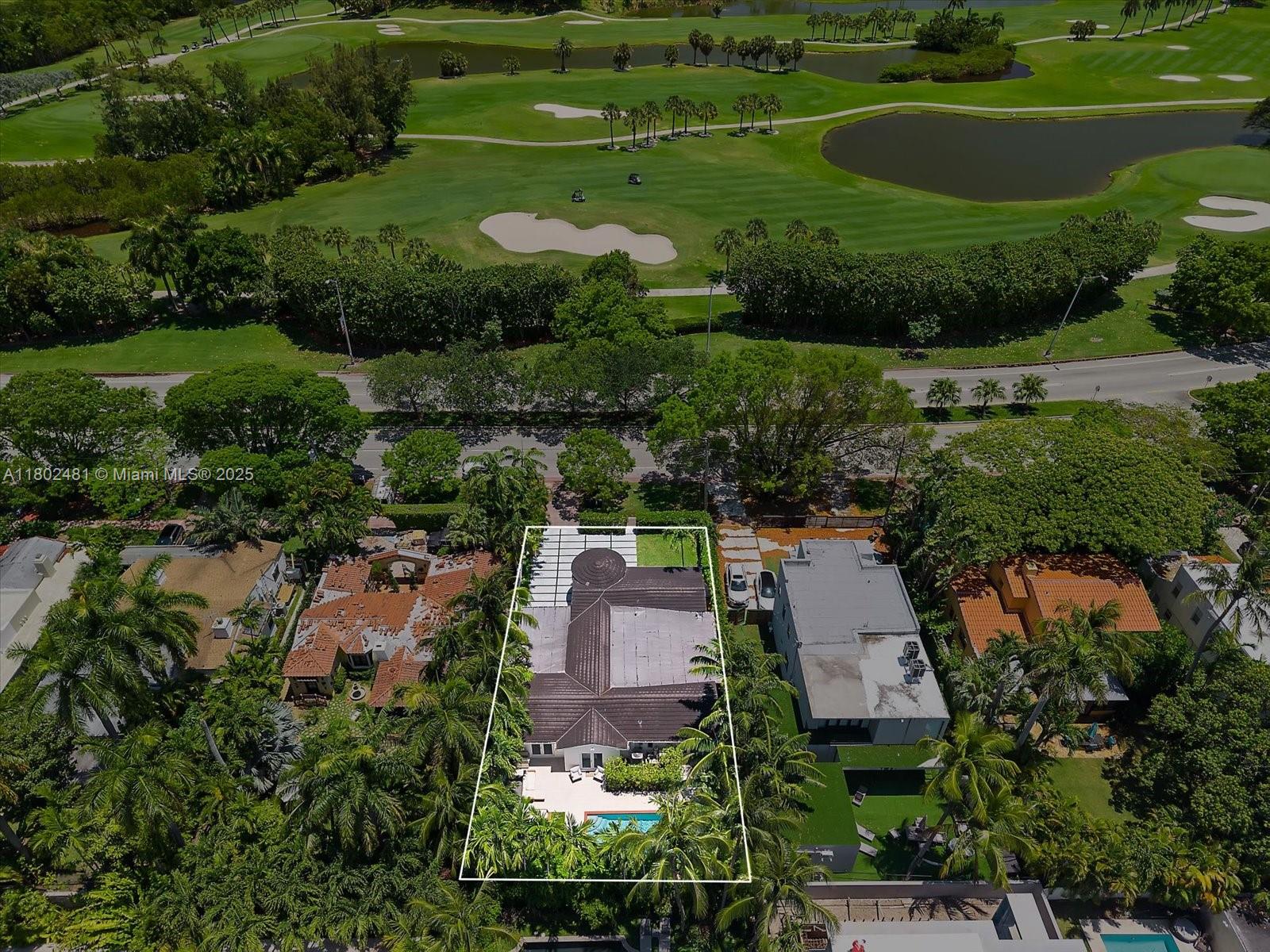 3020 Alton Road Miami Beach, FL 33140 - Photo 37 of 40 an aerial view of residential house with outdoor space and street view