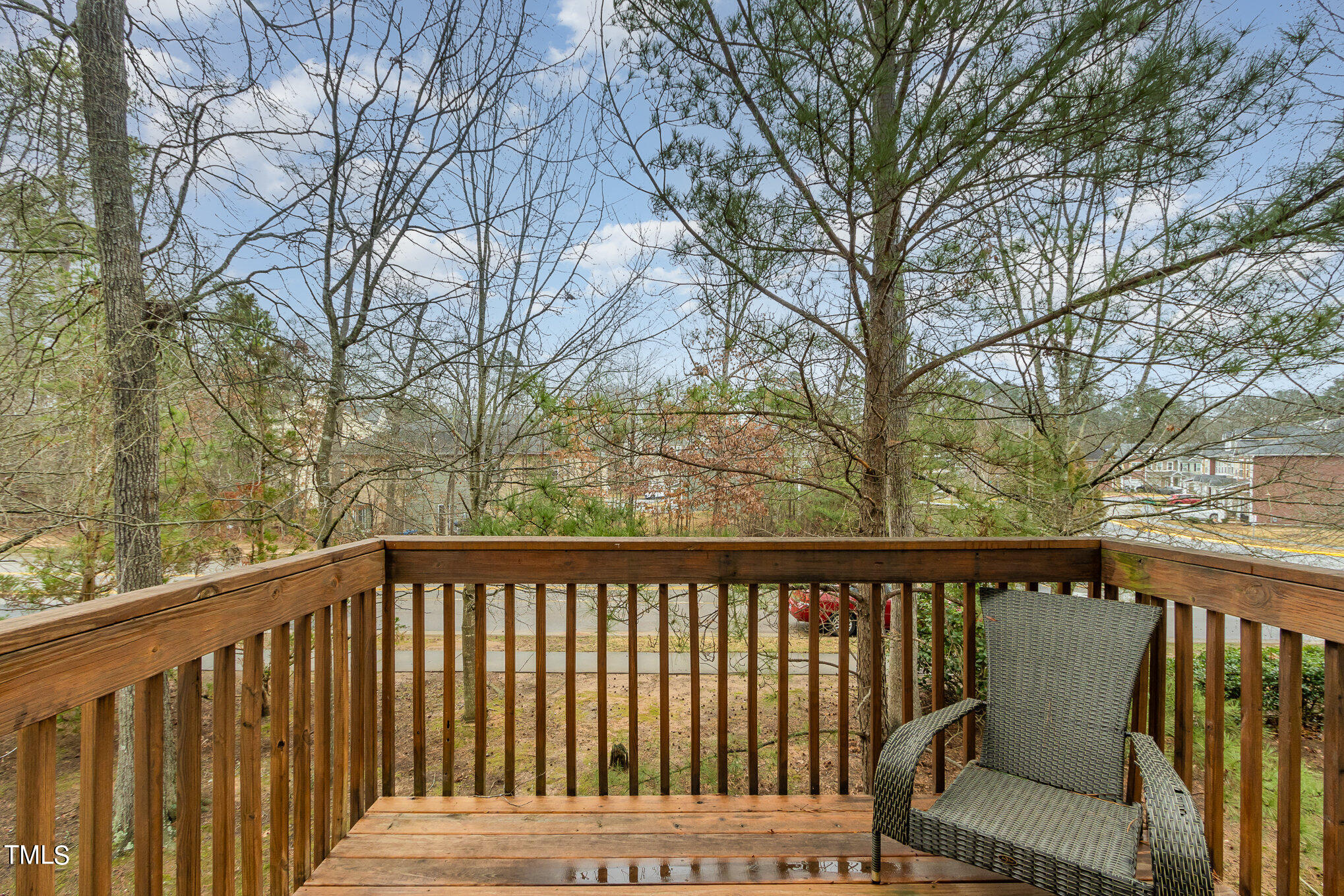 1665 Snow Mass Way Durham, NC 27713 - Photo 28 of 34 a view of roof deck with wooden fence and floor