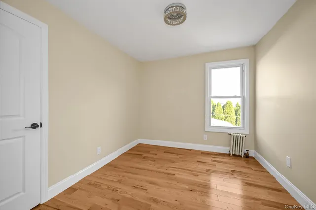 an empty room with a window